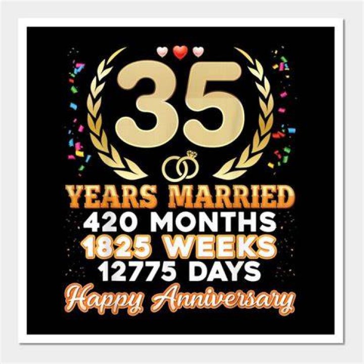 35- years of marriage: Richard and Joan on their wedding day 35 years ago in a picture posted by the actor to mark their anniversary