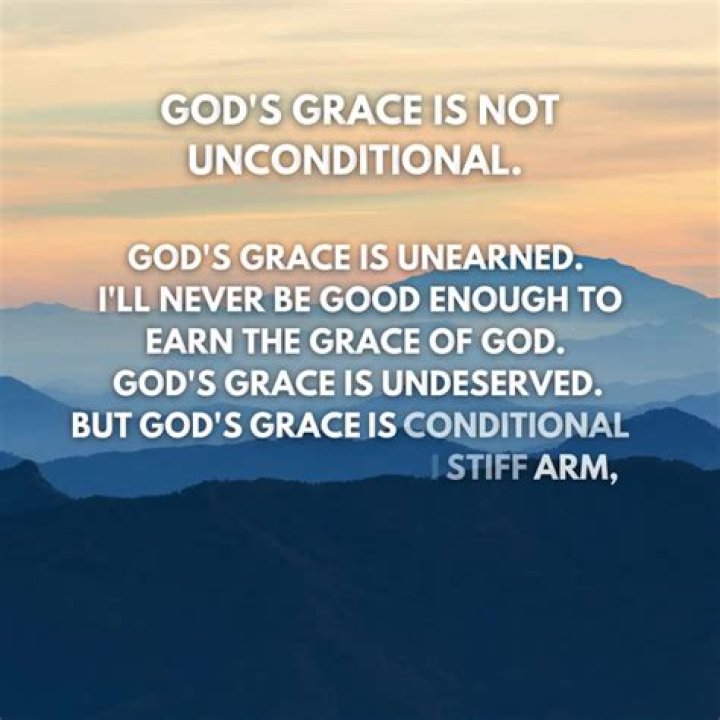 Applying the scriptures: Lord's grace is conditional upon repentance
