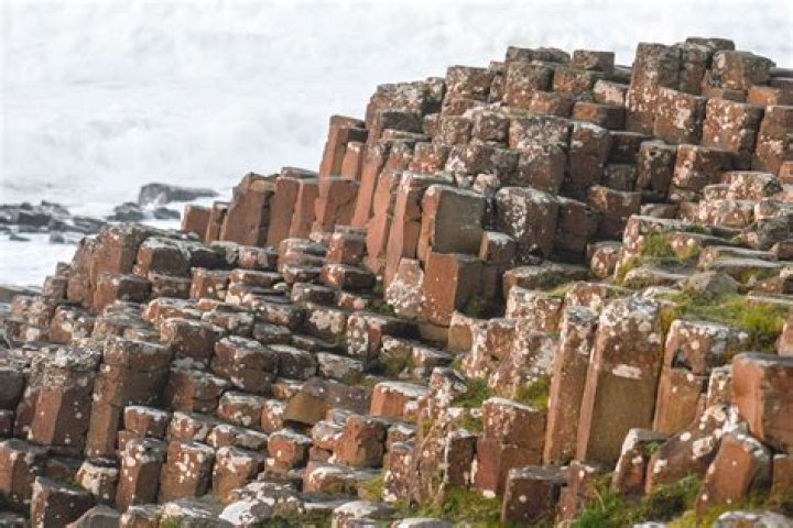 Rock formations in the Miraflores area in Lima, Peru.