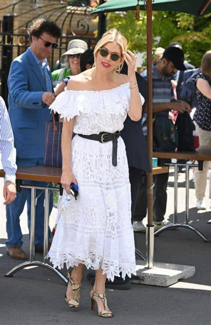Sienna miller wimbledon white dress